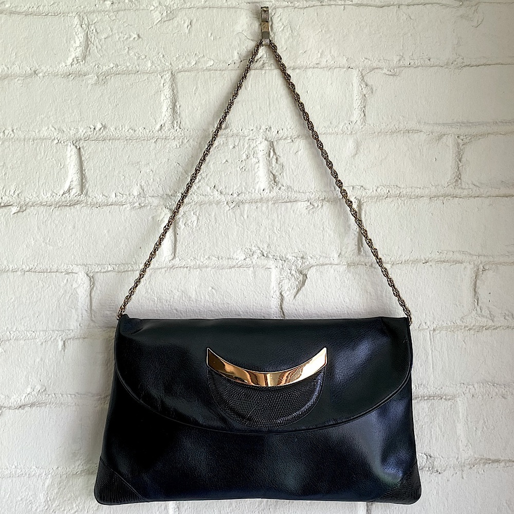 C. Fiori C Fiori black & gold crossbody purse bag vintage - Picture 1 of 13